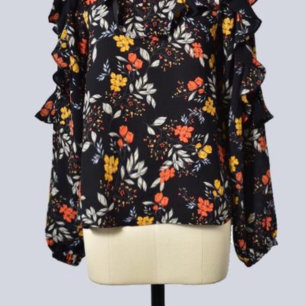 Nova Floral Ruffle Front Top - Picture 2 of 2
